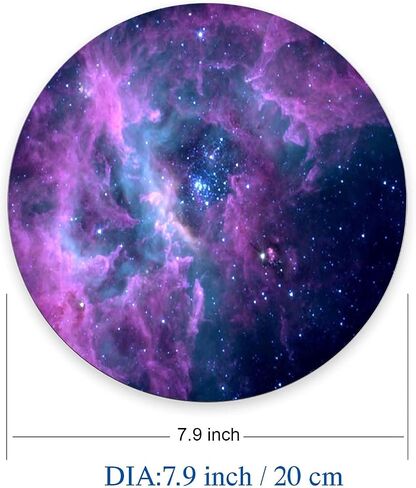 لوحة ماوس، لوحة ماوس Galaxy Nebula، لوحة ماوس دائرية قابلة للغسل لأجهزة الكمبيوتر المحمول في مكتب الألعاب، وسادات ماوس كمبيوتر لطيفة مطاطية غير قابلة للانزلاق للفأرة اللاسلكية، وسادات ماوس لطيفة للمكتب 7.9 × 7.9 × 0.12 بوصة in Saudi Arabia