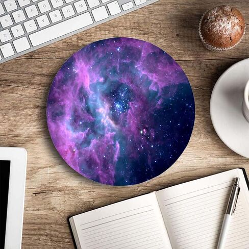 لوحة ماوس، لوحة ماوس Galaxy Nebula، لوحة ماوس دائرية قابلة للغسل لأجهزة الكمبيوتر المحمول في مكتب الألعاب، وسادات ماوس كمبيوتر لطيفة مطاطية غير قابلة للانزلاق للفأرة اللاسلكية، وسادات ماوس لطيفة للمكتب 7.9 × 7.9 × 0.12 بوصة in Saudi Arabia