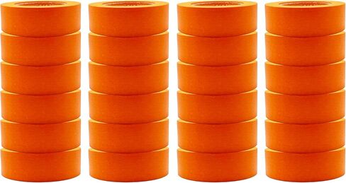 LAUCO Orange Automotive Refinishing Masking Tape, Autobody Painters Tape, 1.5 in. X 60 Yd. 24 Rolls, Moisture, UV and Heat Resistant, Multi-Purpose Masking Tape, No Residue, Painters Tape Bulk in Saudi Arabia