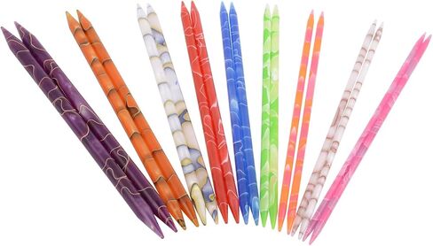 إبر Knitter's Pride-Marblz مزدوجة المدببة 8 بوصة، مقاس 6/4 مم in Kuwait