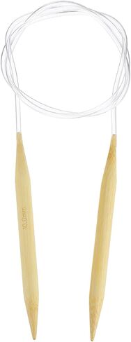 HARFINGTON US Size 36(20mm) Circular Knitting Needles 60 Inch / 152cm Round Wooden Needle for Handmade Projects DIY Knitting Blankets Socks Hats Sweaters in Kuwait