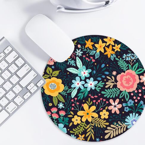 Cat and Dinosaur Round Mouse Pad,Funny Small Mouse Pad with Non-Slip Rubber Base,Mouse Mat,Home Office Decor Desk Accessories,8.7inch Round Mouse Pad in Kuwait