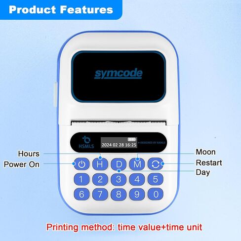 symcode Time-Management Label Printer Thermal Time Validity Period Management Printer Direct Thermal Printer for Bakery, Quick Service Restaurant, Hospital Drug Time Management Label Printer in Saudi Arabia