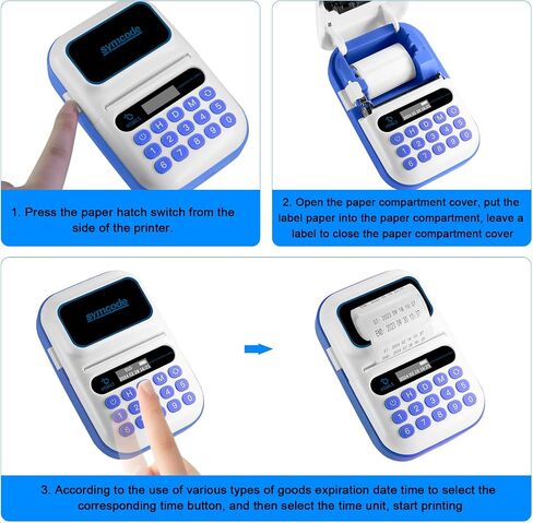 symcode Time-Management Label Printer Thermal Time Validity Period Management Printer Direct Thermal Printer for Bakery, Quick Service Restaurant, Hospital Drug Time Management Label Printer in Saudi Arabia