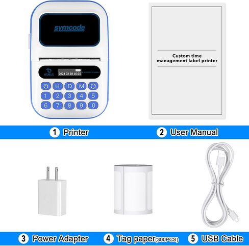 symcode Time-Management Label Printer Thermal Time Validity Period Management Printer Direct Thermal Printer for Bakery, Quick Service Restaurant, Hospital Drug Time Management Label Printer in Saudi Arabia