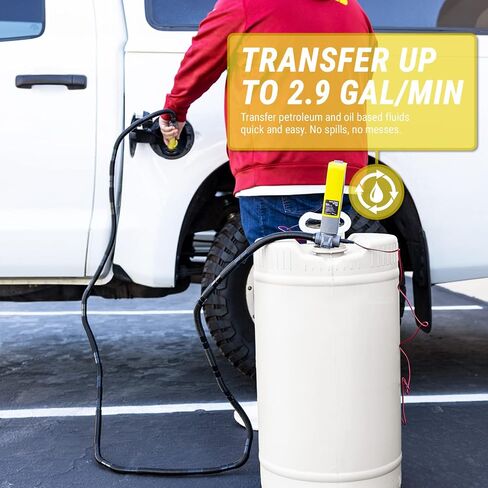 TERA PUMP Multipurpose DEF Transfer Pump 2.5 Gallon per Min, Battery Powered Fuel Transfer Pump with Flow Control Nozzle for Quick Stop of Gas, Diesel, E15, E85, Agri Chemicals, and more in Saudi Arabia