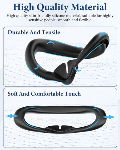 【New Upgrade for 2024】 Silicone Face Pad Cover Kit for Meta Quest 3, Specially Designed for Meta Quest 3 Facial Interface, Meta Quest 3 Accessories, EVA Lens Cap, Rocker Cap in Saudi Arabia
