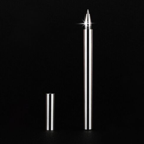 Ballpoint Stainless Steel Silver Pen, Fine Point, Black Ink, One Pack in Saudi Arabia