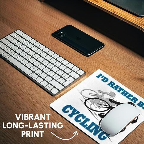 3D Rose "Id Rather Be Cycling. Funny Quotes. Popular Saying." Matte Finish Mouse Pad - 8 x 8" - mp_218217_1 in Saudi Arabia