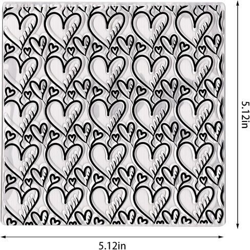 On-Airstore Valentine's Day Clear Stamps for Card Making Love Heart Background Transparent Rubber Stamps for Valentines Day DIY Scrapbooking Paper Card Album Crafting Supplies in Saudi Arabia