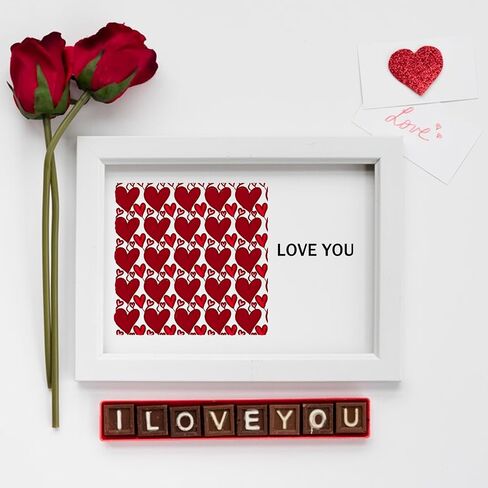 On-Airstore Valentine's Day Clear Stamps for Card Making Love Heart Background Transparent Rubber Stamps for Valentines Day DIY Scrapbooking Paper Card Album Crafting Supplies in Saudi Arabia