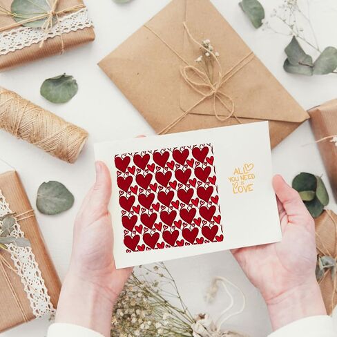 On-Airstore Valentine's Day Clear Stamps for Card Making Love Heart Background Transparent Rubber Stamps for Valentines Day DIY Scrapbooking Paper Card Album Crafting Supplies in Saudi Arabia