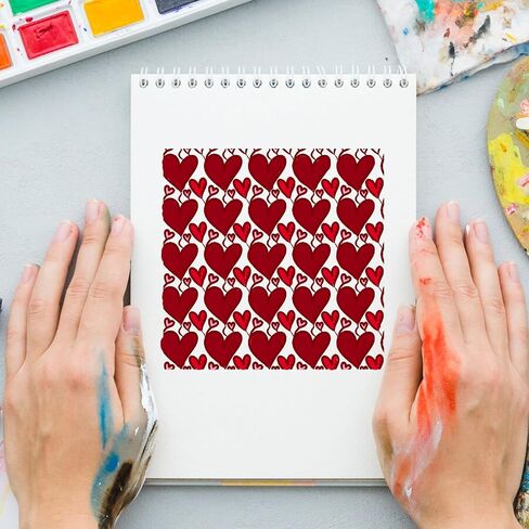 On-Airstore Valentine's Day Clear Stamps for Card Making Love Heart Background Transparent Rubber Stamps for Valentines Day DIY Scrapbooking Paper Card Album Crafting Supplies in Saudi Arabia