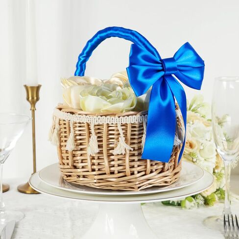 شريط أزرق داكن 1-1/2 بوصة 50 ياردة، شريط من الساتان الصلب لباقة الزهور، والحرف اليدوية، وتغليف الهدايا، ودعوات الزفاف، والشعر، وديكورات المهرجانات والحفلات in Kuwait