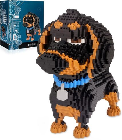 Dachshund Micro Building Block Set,2100 Pieces Animals Dog Mini Bricks kit,Cute Birthday Gifts,Prizes,Suitable for Adults and 14+Teens in Saudi Arabia