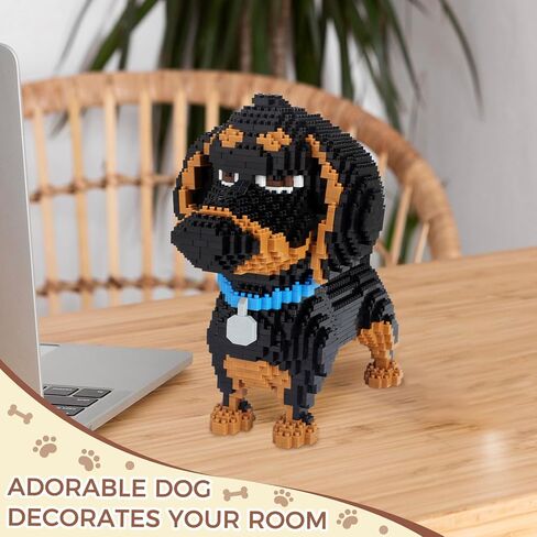 Dachshund Micro Building Block Set,2100 Pieces Animals Dog Mini Bricks kit,Cute Birthday Gifts,Prizes,Suitable for Adults and 14+Teens in Saudi Arabia