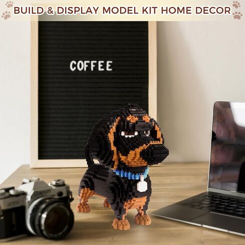Dachshund Micro Building Block Set,2100 Pieces Animals Dog Mini Bricks kit,Cute Birthday Gifts,Prizes,Suitable for Adults and 14+Teens in Saudi Arabia