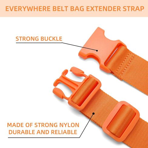 Belt Bag Fanny Pack Extender Adjustable Elastic Strap, Belt Extender for Waist Bum Bag Compatible with Everywhere Belt Bag Black in Kuwait