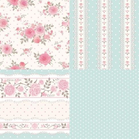 Spring Garden of Dreams Theme Dot Scrapbook, DIY Album Scrapbook Paper, Greeting Card Making Background Paper Craft Supplies Painting Decoration Travel Diary Paper 6"x6" (In spring) in Saudi Arabia