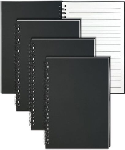 GINMLYDA Small Spiral Notebook 6Pack, 120 Lined Pages 8.25x5.50 Inches Spiral Journal Kraft Cover Notebooks & Writing Pads for School Home Office Aesthetic Sketch Drawing Note in Kuwait