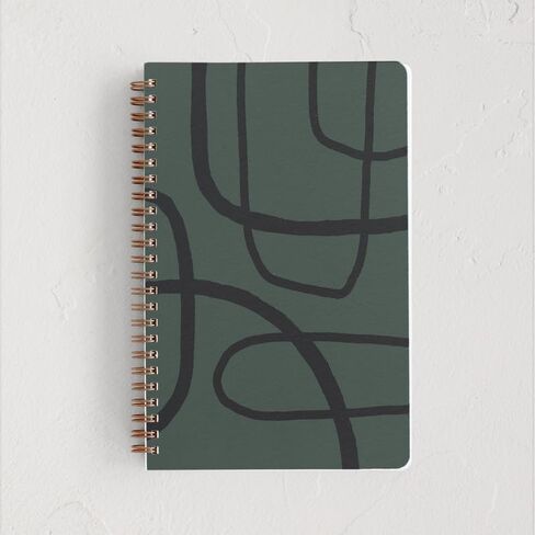 Minted Find Your Own Way Notebook, Writing Journal for Notes & Journaling, Durable Acrylic Free Cover, Abstract Modern Art Design, Spiral Bound Journal Notebook with 80 Lined Pages, 5.5" x 8.5" in Kuwait
