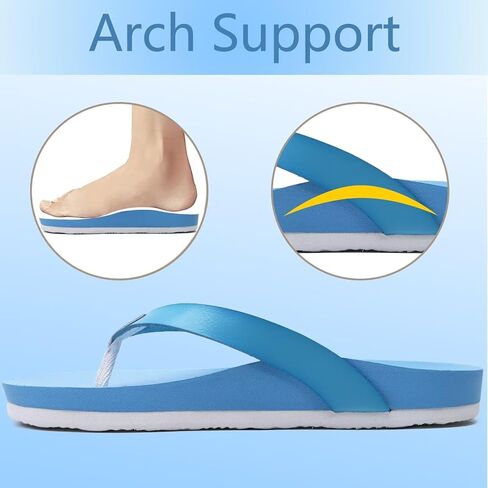 ONCAI Womens Flip Flops For Women Comfortable Leather Strap Yoga Mat Non-Slip Women's Thong Sandal Casual Summer Beach Slippers With Arch Support in Saudi Arabia