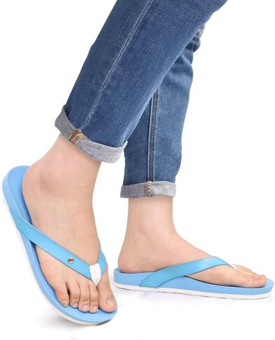 ONCAI Womens Flip Flops For Women Comfortable Leather Strap Yoga Mat Non-Slip Women's Thong Sandal Casual Summer Beach Slippers With Arch Support in Saudi Arabia