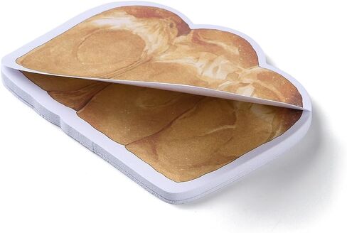 LiQunSweet 20 Book 73x61mm Buttered Toast Paper Sticky Notes Imitation Food Bread Memo Pads Label for Office School Reading Book Kitchen 30 Sheets/Book in Saudi Arabia