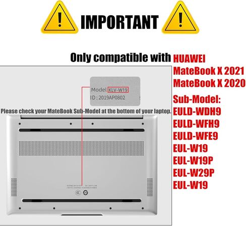 Se7enline متوافق مع حافظة هواوي MateBook X Pro مقاس 13.9 بوصة 2018/2019/2020/2021 حافظة حماية صلبة للكمبيوتر المحمول غير لامعة لهاتف هواوي ميت بوك X برو مع غطاء لوحة المفاتيح، شفاف غير لامع in Saudi Arabia