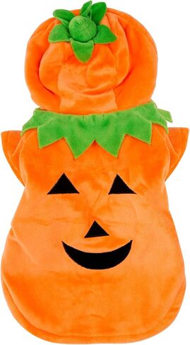 Pumpkin Costumes for Dogs, Halloween Costume for Dogs Small, Pet Cosplay Dress, Puppy Warm Outfits Fleece Hoodie, (M for 5.5~8.0 lbs) in Saudi Arabia