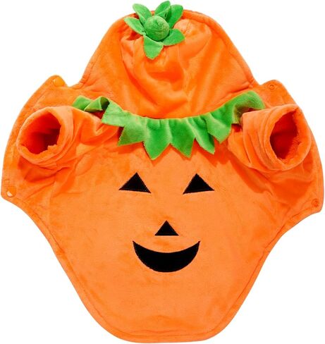 Pumpkin Costumes for Dogs, Halloween Costume for Dogs Small, Pet Cosplay Dress, Puppy Warm Outfits Fleece Hoodie, (M for 5.5~8.0 lbs) in Saudi Arabia