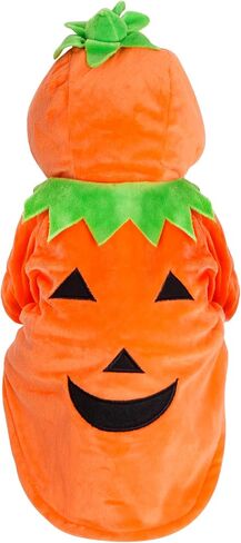 Pumpkin Costumes for Dogs, Halloween Costume for Dogs Small, Pet Cosplay Dress, Puppy Warm Outfits Fleece Hoodie, (M for 5.5~8.0 lbs) in Saudi Arabia