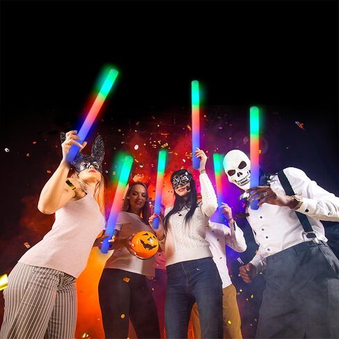 32 PCS Foam Glow Sticks, Fun Colorful Flashing, LED Light-up Party Supplies for Festive Events in Saudi Arabia