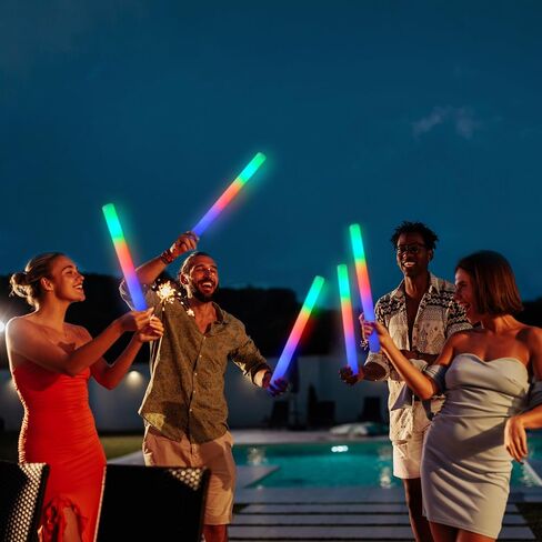 32 PCS Foam Glow Sticks, Fun Colorful Flashing, LED Light-up Party Supplies for Festive Events in Saudi Arabia