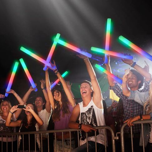 32 PCS Foam Glow Sticks, Fun Colorful Flashing, LED Light-up Party Supplies for Festive Events in Saudi Arabia