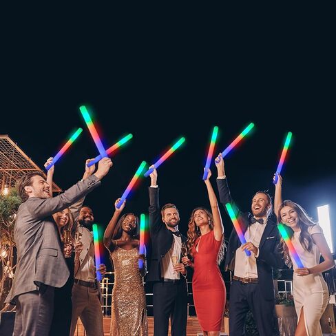 32 PCS Foam Glow Sticks, Fun Colorful Flashing, LED Light-up Party Supplies for Festive Events in Saudi Arabia