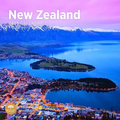 2025 New Zealand Monthly Wall Calendar by Bright Day, 12 x 12 Inch Aotearoa Kiwi Auckland Wellington in Saudi Arabia