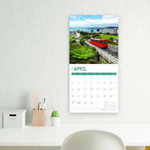2025 New Zealand Monthly Wall Calendar by Bright Day, 12 x 12 Inch Aotearoa Kiwi Auckland Wellington in Saudi Arabia