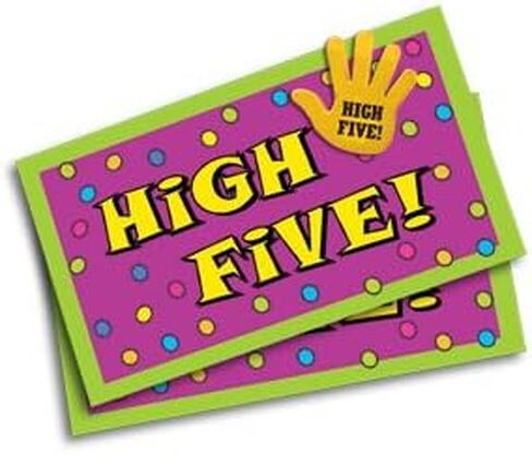 Trainers Warehouse High Five Lapel Pins & Cards, Great for Educational and Team Building (Set of 10) in Kuwait