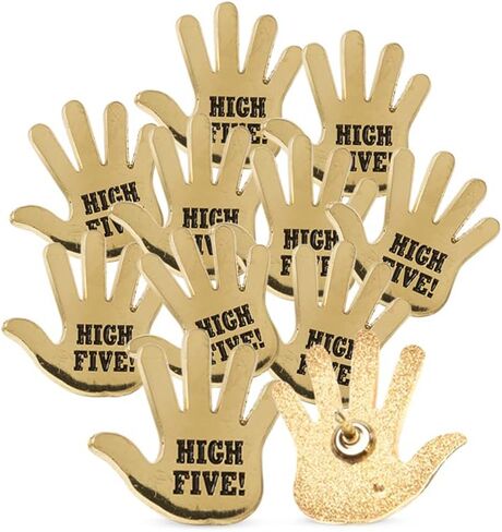 Trainers Warehouse High Five Lapel Pins & Cards, Great for Educational and Team Building (Set of 10) in Kuwait