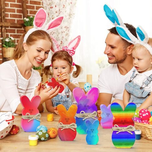 Juome عيد الفصح الراتنج قوالب السيليكون، 3 قطع الراتنج شكل الأرنب قوالب لراتنجات الايبوكسي، DIY الحرف أرنب الجدول المركزية الحلي ديكور المنزل in Kuwait