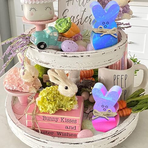 Juome عيد الفصح الراتنج قوالب السيليكون، 3 قطع الراتنج شكل الأرنب قوالب لراتنجات الايبوكسي، DIY الحرف أرنب الجدول المركزية الحلي ديكور المنزل in Kuwait