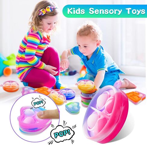 Pop Fidget Keychain It Mini Fidget Toys Bulk 30 Pack Party Favors for Kids 4-8,8-12 Year Boys Girls Push Pops Bulk Toys Its Small Prizes for Kids Classroom Birthday Party Favors Bubble Poppers in Saudi Arabia
