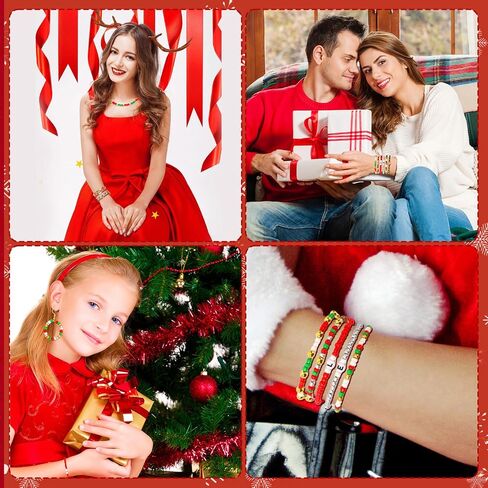 DECYOOL Christmas Beads, 1500pcs Christmas Round Beads 4 mm Glass Seed Beads Red Green White Gold Silver Tiny Pony Beads for Bracelet Necklace Earrings Jewelry Making in Saudi Arabia