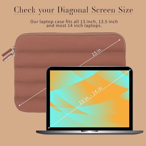 ANECDOTE Laptop Case 13-14 Inch – A Perfect Laptop Sleeve That is Compatible with MacBook Air/Pro and iPad Pro 12.9 – Fits in Your Bag, Padded and Protective with an Aesthetic Design (Neon Yellow) in Kuwait