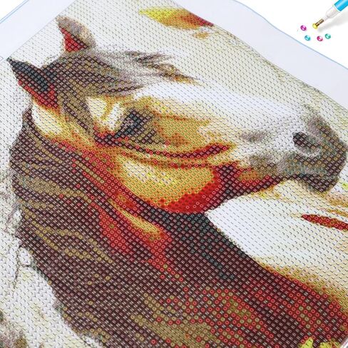 Ornaous Sunflower Horse Diamond Painting Kits for Adults Beginners, Full Drill DIY 5D Diamond Art Kits for Craft Wall Décor, 12x16 Inch in Saudi Arabia