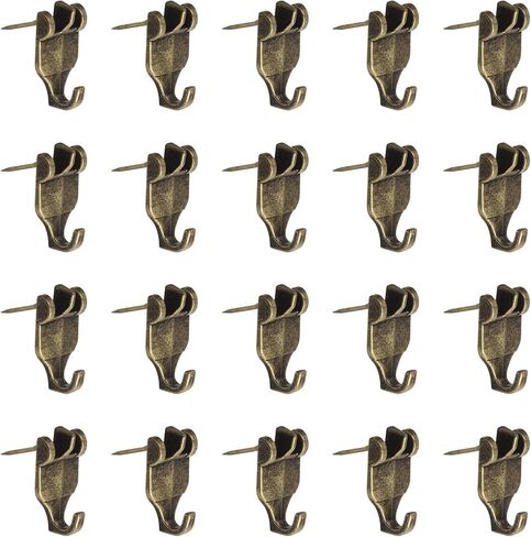 INCREWAY Heavy Duty 20Pcs Nail-Free Picture Hangers Easy Tool-Free Drywall Art Hanger Hooks for Photo Frame, Small Mirrors, Artworks (Silver) in Saudi Arabia