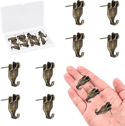 INCREWAY Heavy Duty 20Pcs Nail-Free Picture Hangers Easy Tool-Free Drywall Art Hanger Hooks for Photo Frame, Small Mirrors, Artworks (Silver) in Saudi Arabia