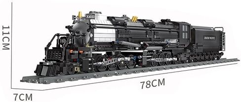 مجموعة ألعاب مكعبات بناء قطار البخار، نموذج عرض قطار قاطرة بيج بوي مع مجموعة مسارات القطار لمحبي القطارات وعشاق القطارات (1608 قطعة) in Kuwait