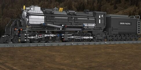 مجموعة ألعاب مكعبات بناء قطار البخار، نموذج عرض قطار قاطرة بيج بوي مع مجموعة مسارات القطار لمحبي القطارات وعشاق القطارات (1608 قطعة) in Kuwait